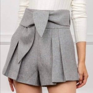 J.ING Suzy Grey Pleated Shorts